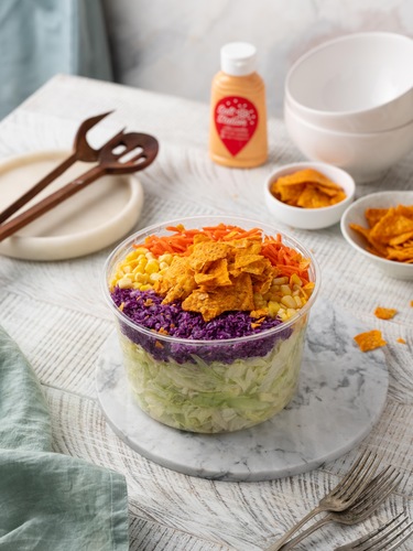 Medium salad plastic plate - for 3 persons