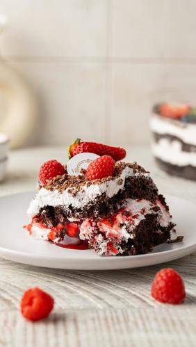 ‏Delice forest Pyrex plate - طبقات حلو البارد صحن بايركس