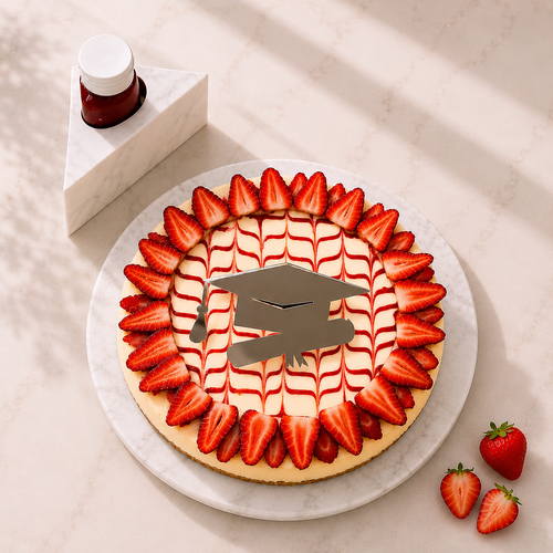 Graduation cheesecake& strawberry