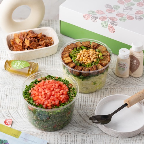 Box 2 salad medium size plastic plate