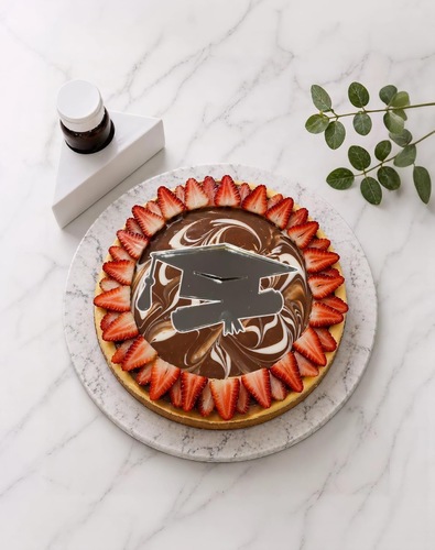 graduation strawberry cheesecake