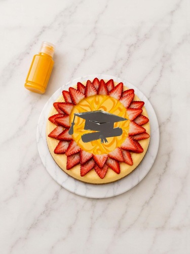 graduation strawberry cheesecake