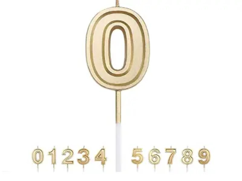 Gold Numbers Candls