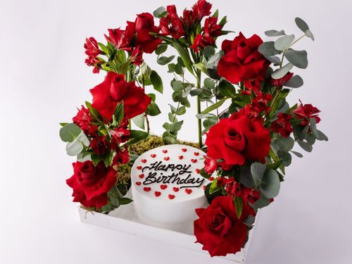 Acrylic Cake With Flowers 43