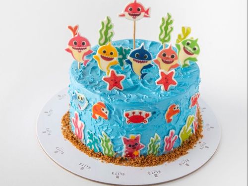 Kids Cake 1 - 6 inches cake, enough for 8 to 10 people with mixed flavors vanilla and chocolate.