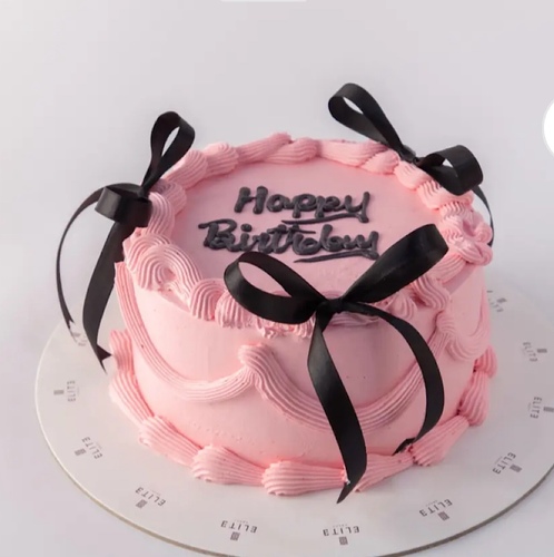 Ribbon Cake 4 - The cake size is 6 inches enough for 8 to 10 people, the flavors are red velvet, vanilla, and chocolate.