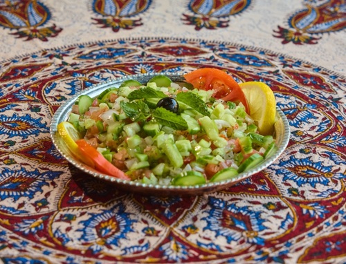 Salad Shirazi - Cucumber - tomato - mint - olive oil - lemon