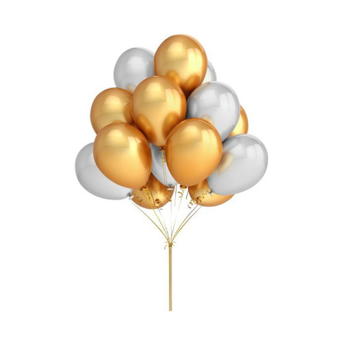 HELIUM BALLOONS - GOLD & SILVER COLOR ONLY