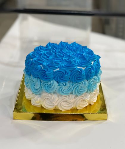 BLUE DESIGNER MINI CAKE - 1.5 INCHES CAKE