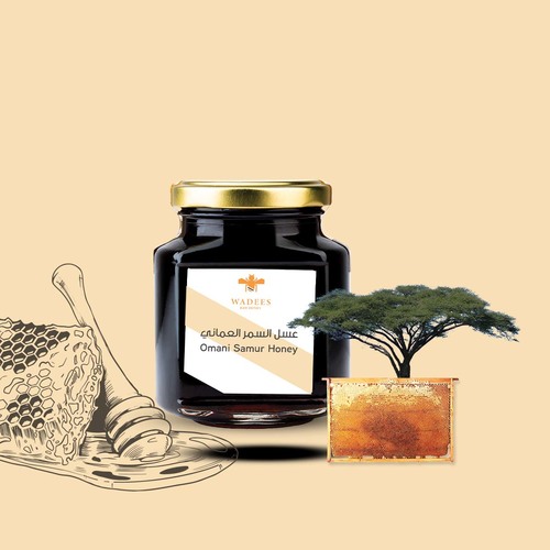 Omani Samur Honey - This honey is characterized by its dark color, sweet taste, and aromatic fragrance.  Ingredients:
 Omani Samur Honey.  Benefits: Helps in treating inflammations. Guards against anemia as it contains iron. Helps in flushing out toxins and harmful bacteria from the body.
  Symptoms: It is recommended to consume it when blood sugar levels are moderate. 
  How to Use: Mix one medium tablespoon with a quarter cup of warm water. Size: 275 gm