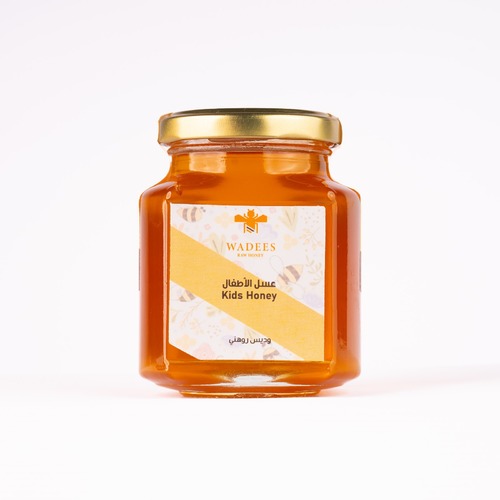 Kids Honey - Description:
100% pure honey derived from the nectar of wild mountain Sidr trees, known for its rich taste and numerous health benefits.Ingredients:
Pure Mountain Sidr Honey
Benefits:
Rich source of antioxidants
Improves digestion
Strengthens the immune system
Helps relieve cough
Side Effects:
Not recommended for individuals allergic to honey or bee products
Usage Instructions:
Mix one medium spoon with 1/4 cup of lukewarm water
Best consumed on an empty stomach