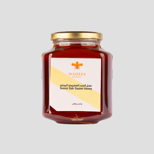 Yemini Sidr Osaimi Honey - Yemeni Sidr Osaimi Honey is extracted from the valley known for the spread of medicinal herbs. Ingredients: Yemeni Sidr Osaimi Honey. Benefits: Treats stomach and duodenal ulcers. Improves body activity. Helps alleviate depression. Increases appetite and desire for food.
Symptoms: Not recommended for use by those allergic to honey.
How to Use: Mix one medium tablespoon with a quarter cup of warm water.