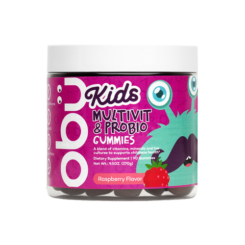 Kids Multivitamin + Probiotic - Description Made with probiotics and the necessary multivitamins to support your child’s development and promote a healthy gut!Size/Dosage:
90 Gummies
How to Use:
Chew 2 gummies daily any time of day