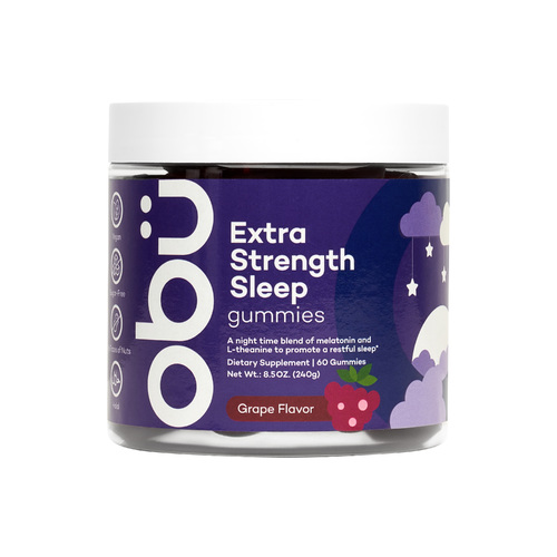Extra Strength Sleep - Grape - Description Get a good night’s rest with our melatonin-infused gummies that promote relaxation and improve your quality of sleep. Size/Dosage:60 Gummies How to Use:Chew 1 gummy daily 30 minutes before bedtime