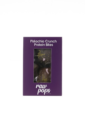 Pistachio Crunch Protein Bites - 1 packet - each packet 2 pcsIngredients:Pistachio, kunafa, pistachio powder, salt, unsweetened milk chocolate, unsweetened dark chocolate, unflavored protein powder
Serving size 1 bite
Nutrition facts : Calories: 124.7 Fat: 10.2 g Total carbohydrates: 7.3 g Fiber: 1.1 g Sugar: 3 g Added sugar: 0 g Protein: 8.9 g