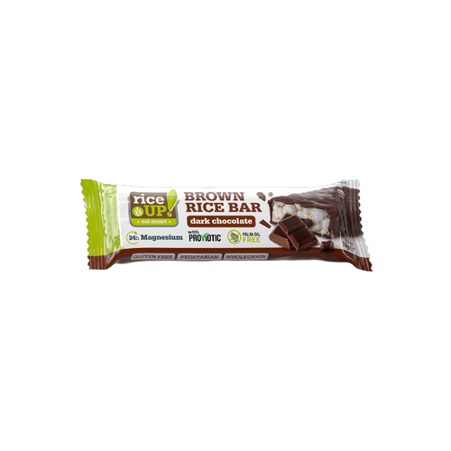 Rice Up Popped Brown Rice Bar with Dark Chocolate 18gm - Rice Up Popped Brown Rice Bar with Dark Chocolate 18gm Weight: 18gm Origin: Bulgaria