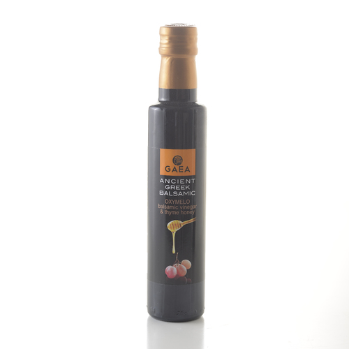 GAEA GF Oxymelo Balsamic Vinegar And thyme Honey - Ingredients:  Balsamic vinegar  honey thyme
Size: 250 ml