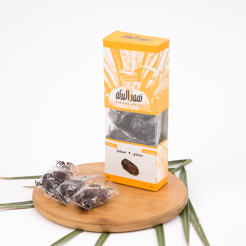 WindowBox - Safawi 150g - “Safawi dates are distinguished by their intense black color, medium size, and smooth texture. Their taste is similar to that of Ajwa dates. Safawi dates are grown in Medina. Single wrapped Packed in a box.