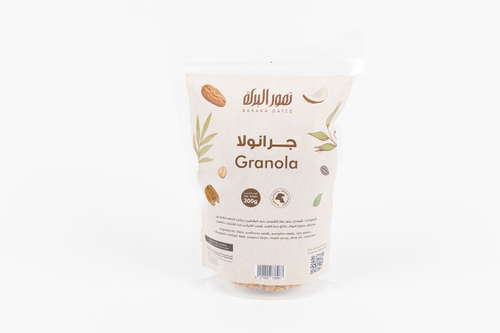 Pouches - Granola with&nbsp;Medjool&nbsp;300g - A nourishing granola crafted with Chopped Medjool dates, Pumpkin & Sunflower seeds, raw pecans, baked to golden perfection with maple syrup and cinnamon.