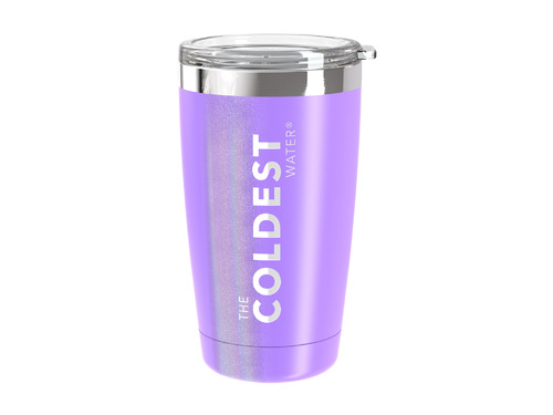 Coldest 590 ml Tumbler | Saturns Moon Purple Glitter - Can be used for hot and cold drinks  20+ Hours Cold❄️, 13+ Hours Hot🔥  Fits big ice cubes.  Lightweight.  Very strong and solid build.  Doesn\