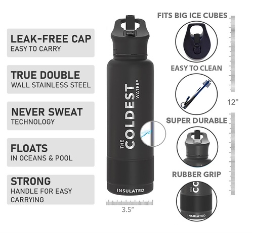 Coldest 1.2 L Sports Bottle | Jupiter Orange