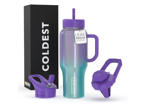 Coldest 1 L limitless | Interstellar Reef - Fully insulated. It comes with 3 kinds of lids (Sport lid, Sip lid, and Chug lid) 36+ Hours Cold, 12+ Hours Hot. Fits big ice cubes. Lightweight. Very strong and solid build. Floats in oceans and pools. Doesn’t leak, doesn’t rust.