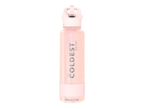 Coldest 1.2 L Sports Bottle | Forever Pink Glitter - Engineered with triple insulated layers of stainless steel. Fully insulated flip top lid. 36+ Hours Cold, 12+ Hours Hot. Fits big ice cubes. Lightweight. Very strong and solid build. Floats in oceans and pools. Doesn’t leak, doesn’t rust.