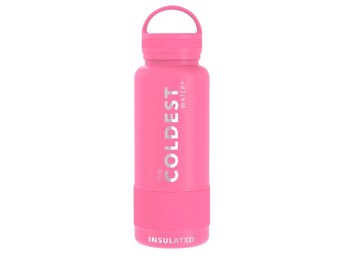 Coldest 950 ml Bottle | Flamingo Pink - Loop lid, easy twist off and bigger gulps.36+ Hours Cold, 12+ Hours Hot.Rubber grip and big handle.Fits big ice cubes.Lightweight.Very strong and solid build.Floats in oceans and pools.Doesn't leak, Doesn't rust.