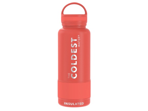 Coldest 950 ml Bottle | Crimson Red - Loop lid, easy twist off and bigger gulps.36+ Hours Cold, 12+ Hours Hot.Rubber grip and big handle.Fits big ice cubes.Lightweight.Very strong and solid build.Floats in oceans and pools.Doesn't leak, Doesn't rust.