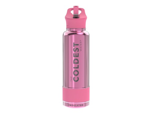 Coldest 1.2 L Sports Bottle | Pink Reflections - Engineered
     with triple insulated layers of stainless steel.
 Fully
     insulated flip top lid.
 36+
     Hours Cold, 12+ Hours Hot.
 Fits
     big ice cubes.
 Lightweight.
 Very
     strong and solid build.
 Floats
     in oceans and pools.
 Doesn’t
     leak, doesn’t rust.