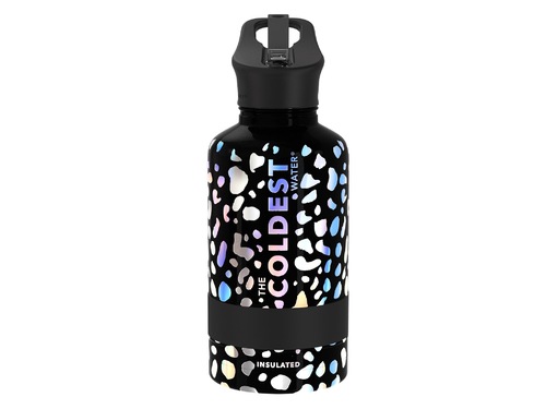 Coldest 1.9 L Sports Bottle | Moonlight Leopard - Engineered
     with triple insulated layers of stainless steel. Fully
     insulated flip top lid. 36+
     Hours Cold, 12+ Hours Hot. Fits
     big ice cubes. Lightweight. Very
     strong and solid build. Floats
     in oceans and pools. Doesn’t
     leak, doesn’t rust.