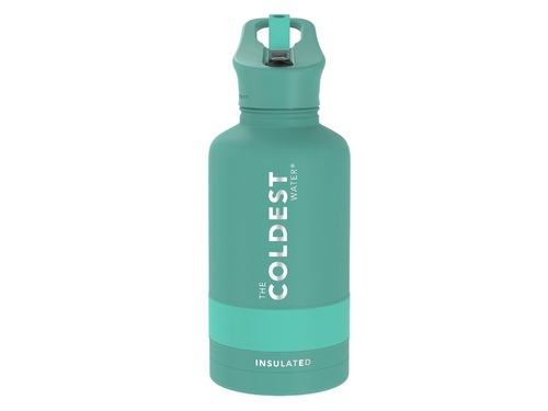 Coldest 1.9 L Sports Bottle | Terraform Green - Engineered
     with triple insulated layers of stainless steel.
 Fully
     insulated flip top lid.
 36+
     Hours Cold, 12+ Hours Hot.
 Fits
     big ice cubes.
 Lightweight.
 Very
     strong and solid build.
 Floats
     in oceans and pools.
 Doesn’t
     leak, doesn’t rust.