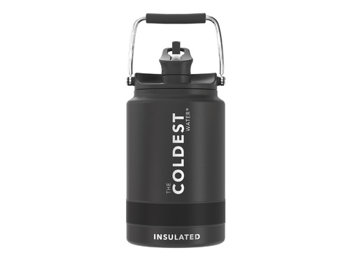 Coldest 1 Gallon | Stealth Black - Engineered
     with triple insulated layers of stainless steel.
 Fully
     insulated flip top lid.
 36+
     Hours Cold, 12+ Hours Hot.
 Fits
     big ice cubes.
 Lightweight.
 Very
     strong and solid build.
 Floats
     in oceans and pools.
 Doesn’t
     leak, doesn’t rust.