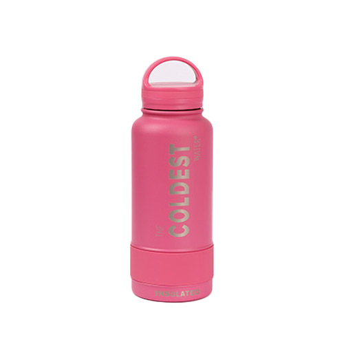 Coldest Kw - Flamingo Pink - Coldest 950 ml Bottle.
Loop lid, easy twist off and bigger gulps.36+ Hours Cold, 12+ Hours Hot.Rubber grip and big handle.Fits big ice cubes.Lightweight.Very strong and solid build.Floats in oceans and pools.Doesn't leak, Doesn't rust.