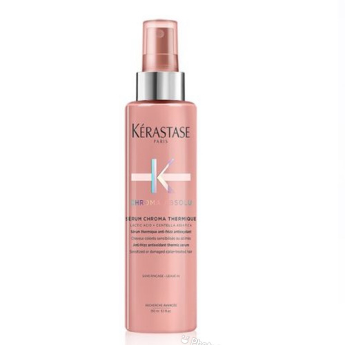 Yasmine Hair Boutique - CHROMA ABSOLU Chroma Absolu Anti-frizz Thermic Leave-in Serum 150ml - Hair is 96% more moisturized* and instantly softer with reduced porosity • Long-lasting protection against humidity and water molecules in the air, for 77% less colorinduced frizz* • With powerful antioxidant properties, it helps protect hair and color from oxidative stress • Thermo-protection up to 230°C*