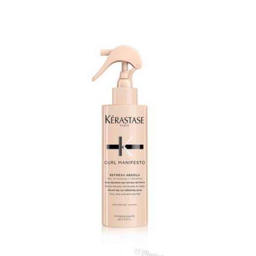 Yasmine Hair Boutique - CURL MANIFESTO Curl Manifesto Refresh Absolu Curl Refreshing and Restyling Spray 190 ML - Second day curl refreshing spray for curly, very curly and coily hair. Lightweight mist instantly rehydrates and reactivates curl definition, shine and bounce between washes.