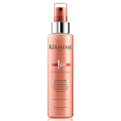 Yasmine Hair Boutique - Discipline Fluidissime Anti-Frizz Spray 150ml - Product BenefitsDiscipline Fluidissime is an anti-frizz heat protectant spray for fine, unruly hair in need of smoothness and manageability. Its unique Thermo Protecting Agents protect hair from frizz and humidity for up to 72 hours* while ensuring a faster blow dry with a soft, shiny, and lightweight touch.How to UseStep 1: Apply section by section throughout lengths of towel-dried, damp hair
Step 2: Proceed to blow dry