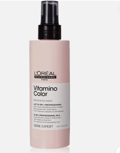 L'oreal  Professionnel Vitamino Color 10-in-1 Leave-In Spray  190ml - L'Oreal Professionnel Vitamino Color 10-in-1 Leave-In Spray  Heat Protectant & Detangler Frizz Control & Shine Boost 190ml