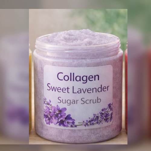 سنفرة كولاجين لافندرر - ترطيب و تغذيه عميقة بالكولاجين وفيتامين اي ونعومه ورائحة تدوم يساعد على ازالة الجلد الميت والجفاف