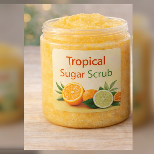 سنفرة التروبكال للجسم - ترطيب و تغذيه عميقة بالكولاجين وفيتامين اي ونعومه ورائحة تدوم يساعد على ازالة الجلد الميت والجفاف