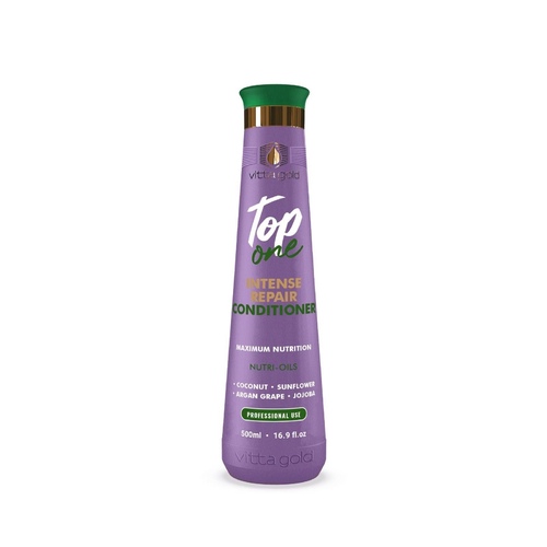 vitta gold top one conditioner 500ml - Experience the ultimate in hair smoothing and nourishment with Top One™ Hyalugen&nbsp;Smoothing Conditioner.&nbsp;Enriched with our exclusive Hyalugen Technology, this conditioner combines the benefits of Collagen, Hyaluronic Acid, Argan, Grape Seed, Coconut, and Sunflower Oils to provide intense hydration and nutrition to your hair.&nbsp; The luxurious formula works to detangle, soften, and smooth your locks, leaving them sleek, shiny, and irresistibly touchable.&nbsp;Elevate your hair care routine with Top One™ Hyalugen Smoothing Conditioner and indulge in the transformative power of our advanced Hyalugen technology