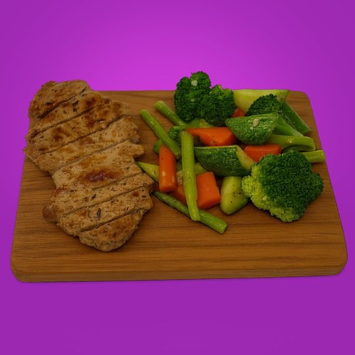 Grilled Steak With Mixed Vegtables - 150 Gram Grilled Steak 150 Mixed Vegtables