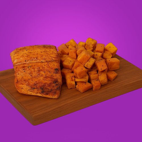 Grilled Salmon With Sweet Potato - 150 gram grilled Salmon 150 gram sweet potato
