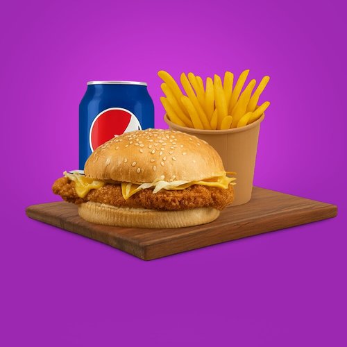 Crispy Big Chicken - Crispy Chicken , Mayo , Lettuce , Yellow Cheese