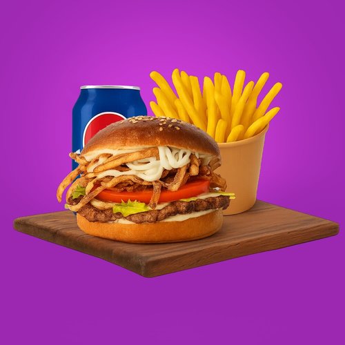 Crunchy Onion & Ranch - Beef Patty , Yellow Cheese , Ranch , Fried Onion , Lettuce , Tomato