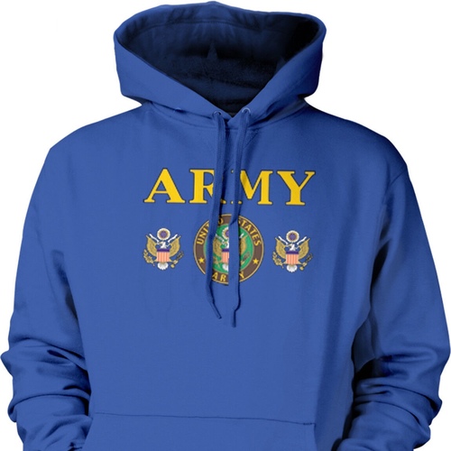 army blue hoodie