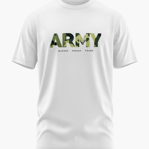 army t-shirt white