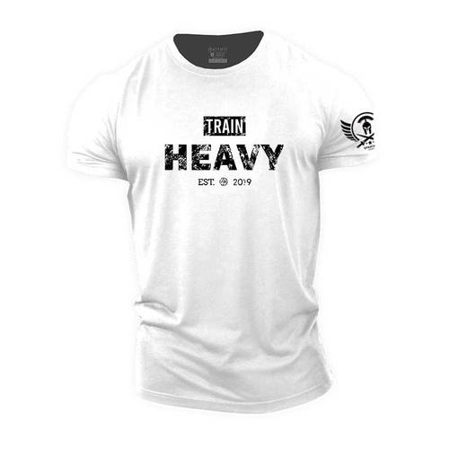 Gym Shop  - TRAIN HEAVY WHITE