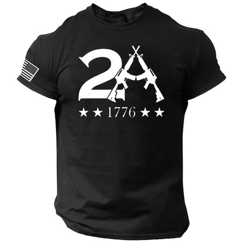 black t-shirt 1776