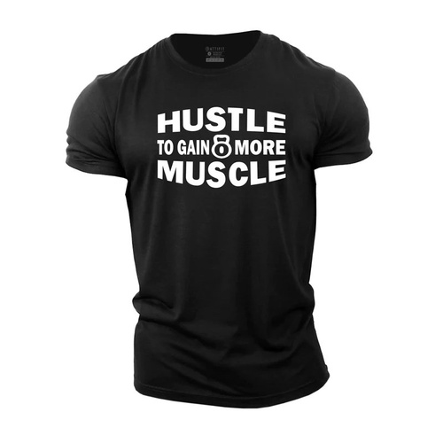 balck t-shirt hustle